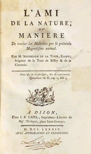 (Animal magnetism). SOUSSELIER DE LA TOUR....