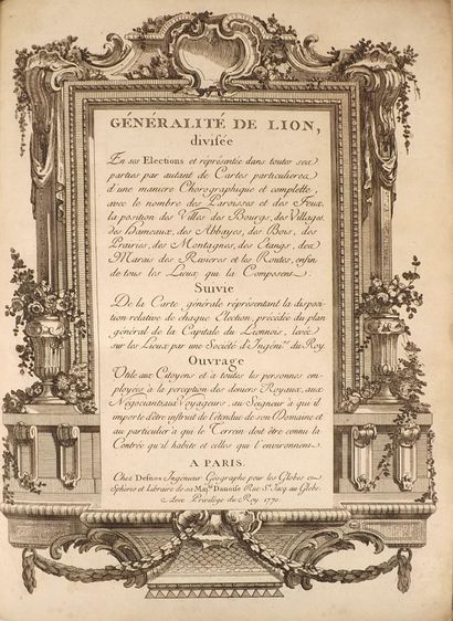 (Lyon). DESNOS. GENERALITE DE LION, divisée...