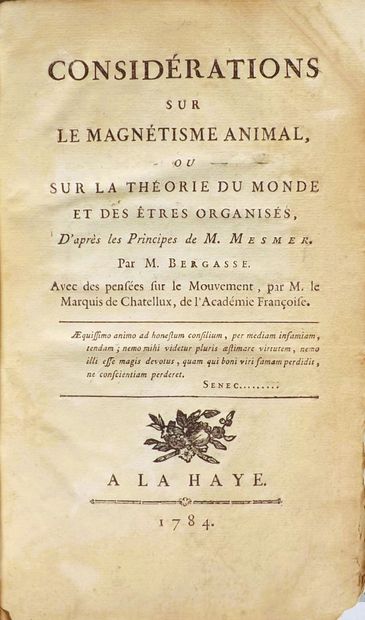 (Animal magnetism). BERGASSE (Nicolas). CONSIDERATIONS...