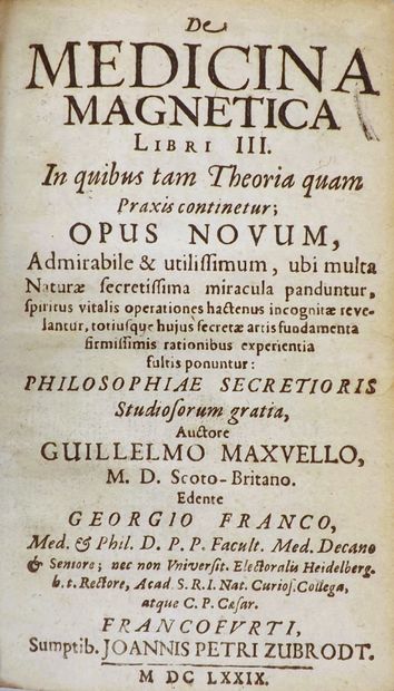 (Animal magnetism). MAXWELL (G). DE MEDICINA...
