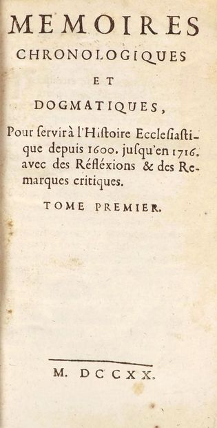 [ROBILLARD d'AVRIGNY (R.P.H.). MEMOIRES CHRONOLOGIQUES...