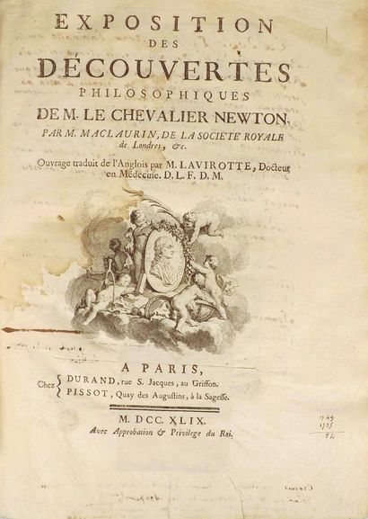 MACLAURIN (Colin). EXPOSITION DES DECOUVERTES...