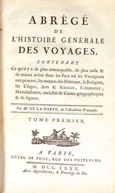 LA HARPE (Jean-François de). ABREGE DE L'HISTOIRE...