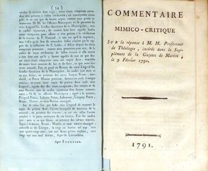 [RECUEIL SUR L'ORGANISATION DE CLERGE]. RECUEIL...