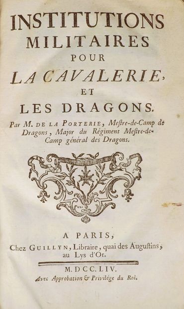 LA PORTERIE (de). INSTITUTION MILITAIRE POUR...