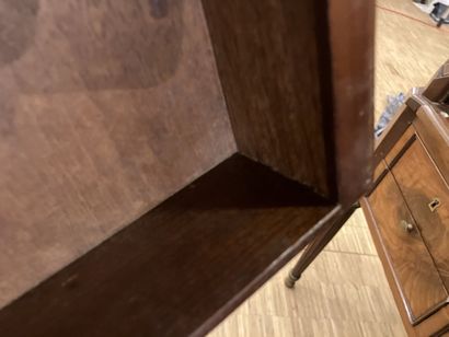 IMPORTANT CYLINDER DESKTOP in mahogany opening...