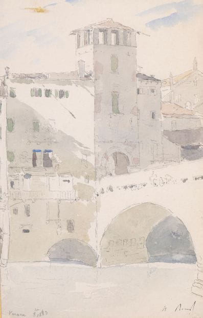 Henri ROUART (1833-1912)
View of Verona
Ink...