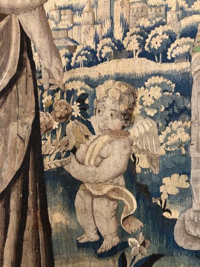Wool and silk tapestry decorated with Olympian...