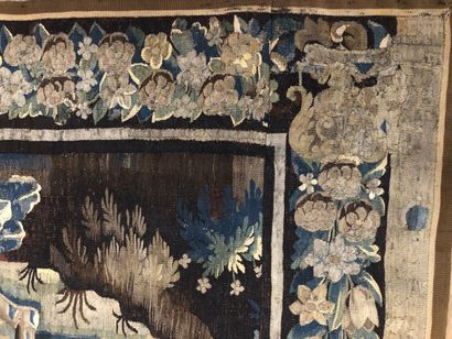 Wool and silk tapestry decorated with Olympian...