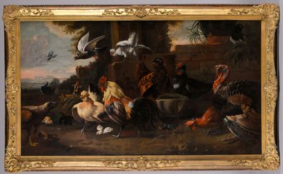 Attributed to Jacobus VICTORS (1640 - 1705)
Barnyard...