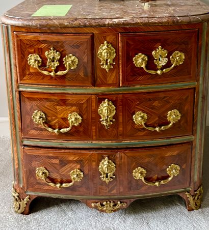 SMALL COMMODE with slightly curved front...