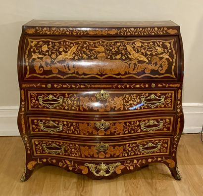 SCRIBANNE COMMODE with front and sides in...