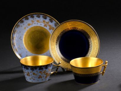 LIMOGES
Two porcelain teacups with bamboo...