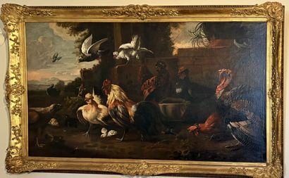 Attributed to Jacobus VICTORS (1640 - 1705)
Barnyard...