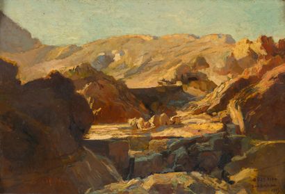 Alfred T. BASTIEN (1873-1955)
Algerian desert
Oil...