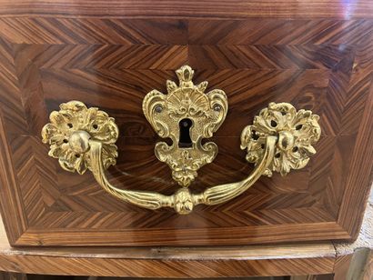 SMALL COMMODE with slightly curved front...