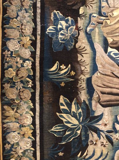 Wool and silk tapestry decorated with Olympian...