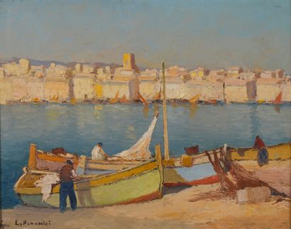 Louis BONAMICI (1878-1966)
The port of Saint-Tropez
Oil...