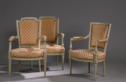 THREE armchairs of different designs with...