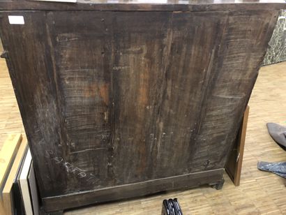 Moulded walnut sideboard opening to a drawer...
