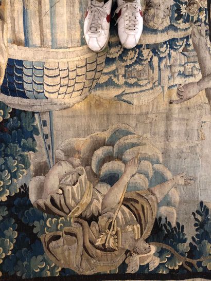Wool and silk tapestry decorated with Olympian...