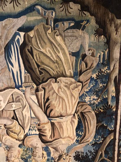 Wool and silk tapestry decorated with Olympian...
