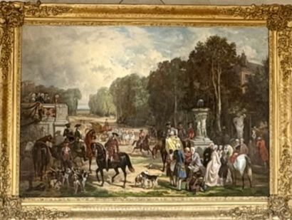 19th century FRENCH SCHOOL 
Leaving for the...