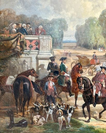 19th century FRENCH SCHOOL 
Leaving for the...