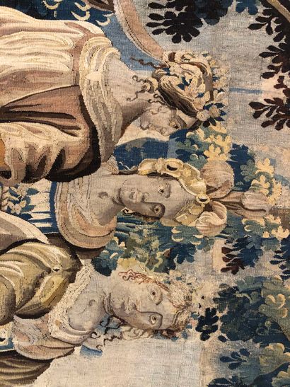 Wool and silk tapestry decorated with Olympian...