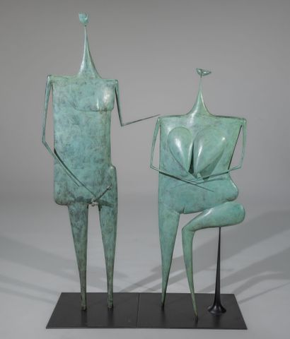 Philippe HIQUILY (1925-2013)
La Drague, 1990
Sculpture...