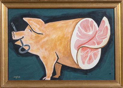 Raymond SAVIGNAC (1907-2002)
Cochon, 1951
Maquette...