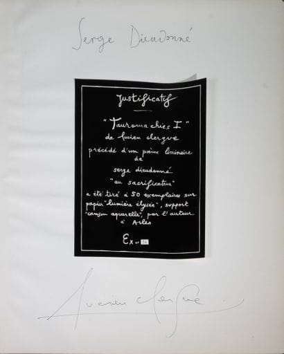 Lucien CLERGUE (1934-2014)
Tauromachies I,...