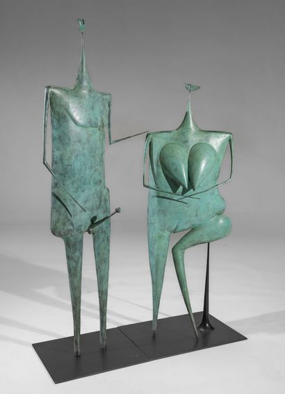 Philippe HIQUILY (1925-2013)
La Drague, 1990
Sculpture...