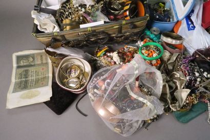 Ensemble de bijoux fantaisie comprenant :...