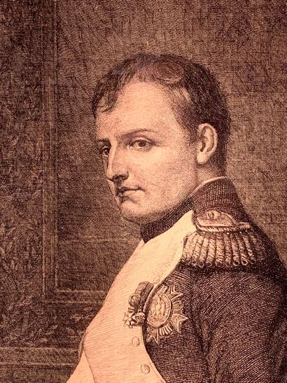 Napoléon 
Gravure encadrée sous verre
H....