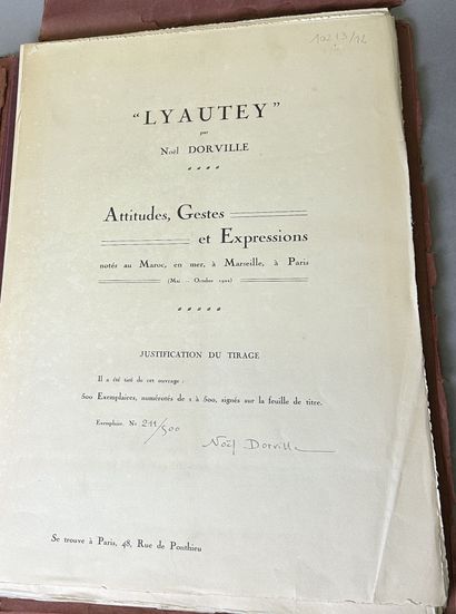 DORVILLE, Noël. Lyautey, Attitudes, Gestes...