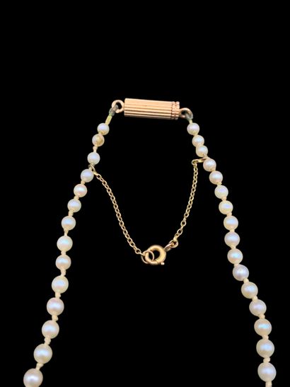 Collier de perles de culture en chute (diamètres...