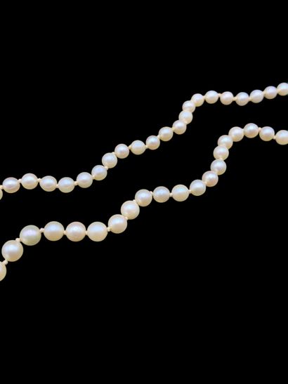 Collier de perles de culture en chute (diamètres...