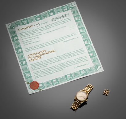 ROLEX 
Montre en or jaune 18K (750‰), collection...