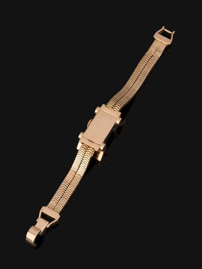 LEROY & FILS 
Montre en or jaune 18K (750‰)...
