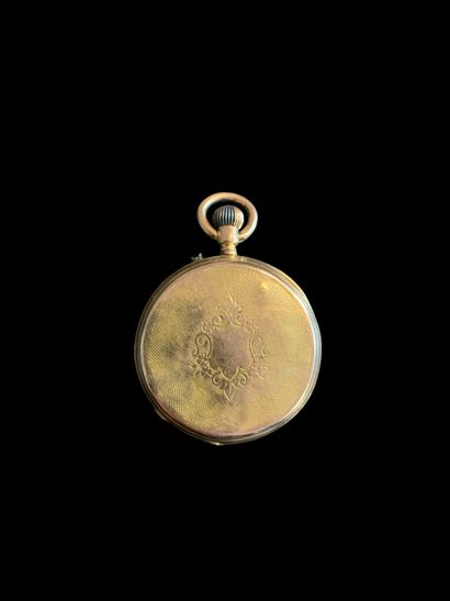 Montre de col en or jaune 18K (750‰) accidentée....