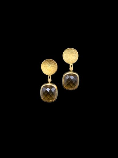 Paire de pendants d'oreilles articulés en...