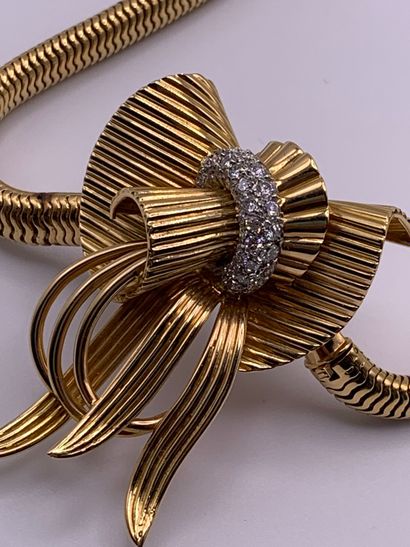 Collier à transformation en or jaune 18K...