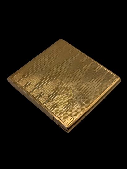 Étui à cigarettes en or jaune 18K (750‰)...
