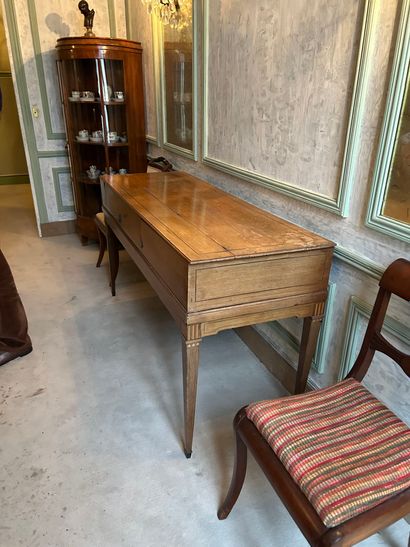 Piano forte en bois de placage marqueté de...