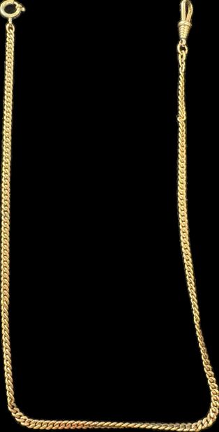18K (750‰) yellow gold watch chain with gourmette...