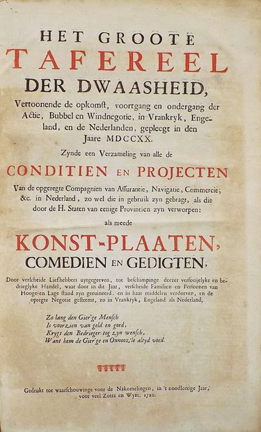 LAW [Débâcle de]. HET GROOTE TAFEREEL DER...