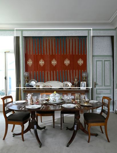 Tapis Kilim tissé en laine à motifs géométriques...