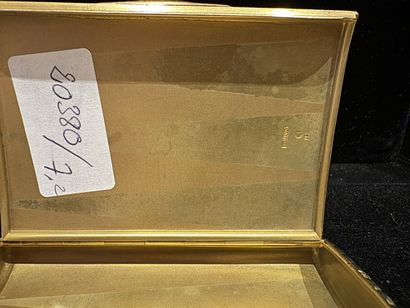 Cigarette case in 14K yellow and rose gold...