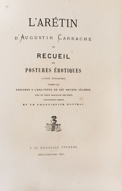 (Curiosa). L'ARETIN D'AUGUSTIN CARRACHE ou...